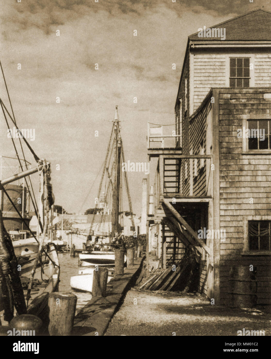 Old South Wharf. Nantucket. 1939 Stock Photo - Alamy