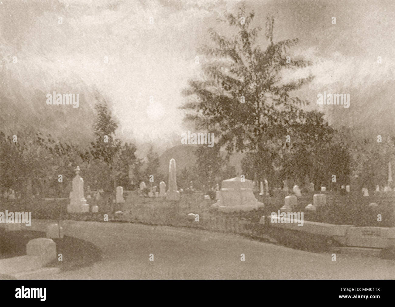 Forestdale Cemetery. Holyoke. 1891 Stock Photo Alamy