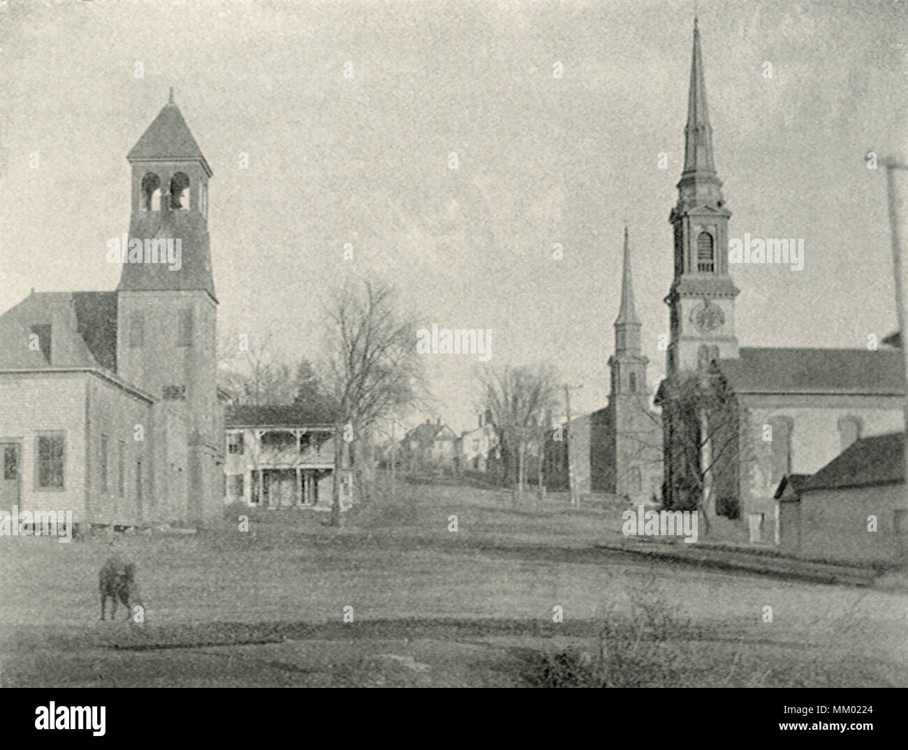 Churches, Engine House. South Hadley Falls. 1891 Stock Photo