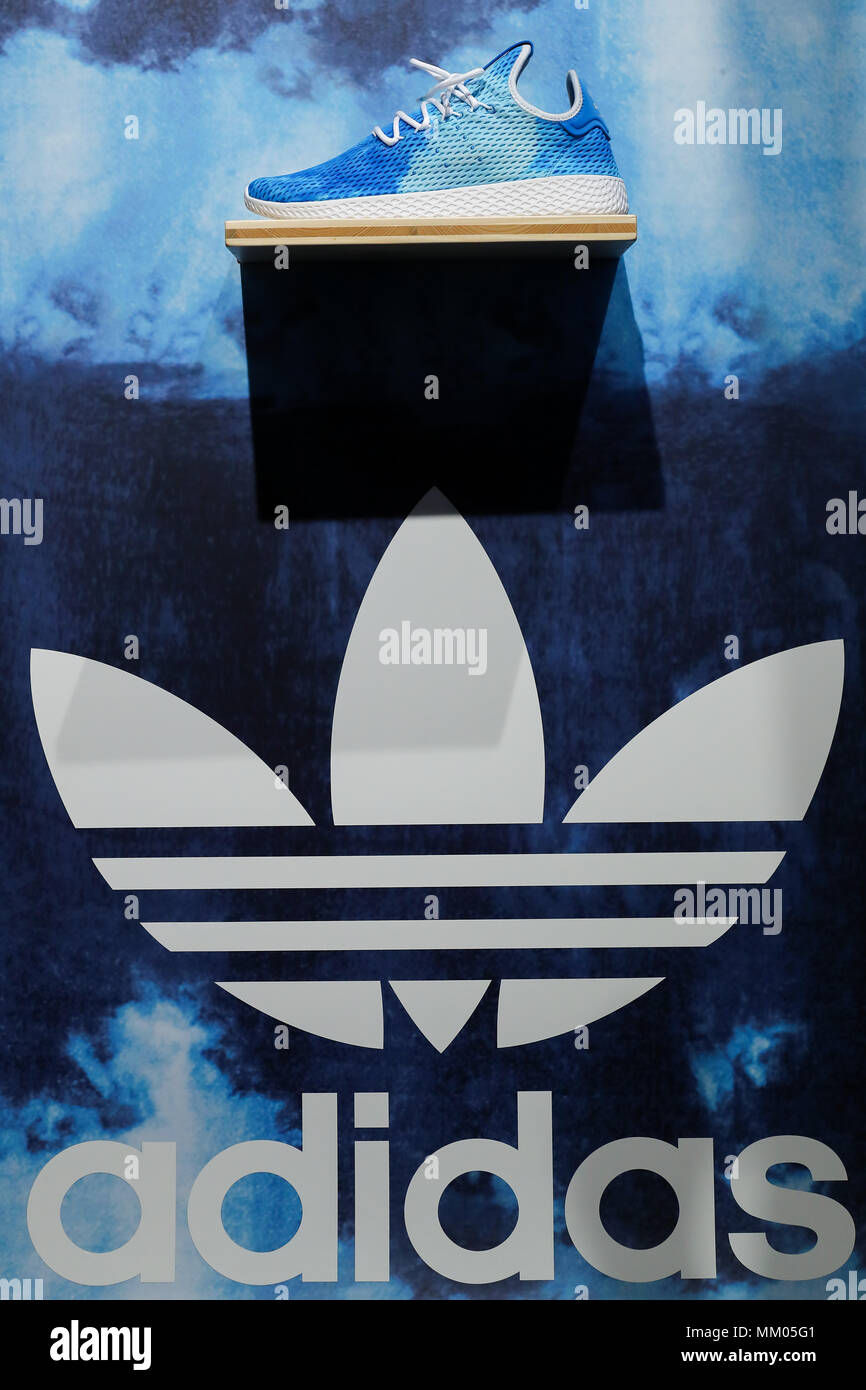 09 May 2018 Germany Fuerth A shoes by adidas is on display as part of the annual general meeting of Adidas AG. The agenda of the meeting includes the discharge of the