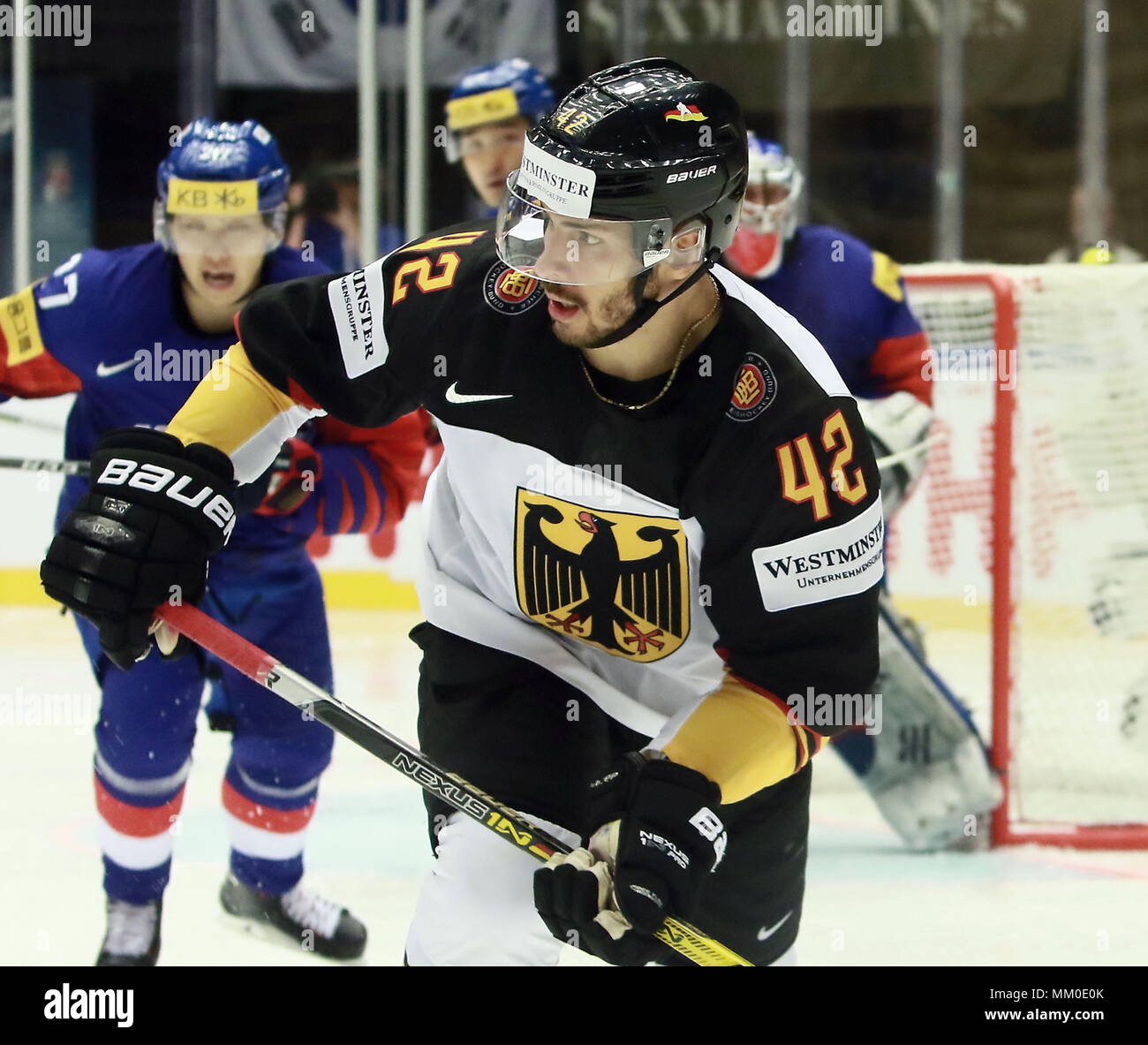 May 9, 2018 - Herning, Denmark - Yasin EHLIZ (GER), .May 09, 2018, Ice Hockey World Championship 2018,Germany vs Korea, Jyske Bank Boxen, Herning/Denmark, (Credit Image: © Wolfgang Fehrmann via ZUMA Wire) Stock Photo