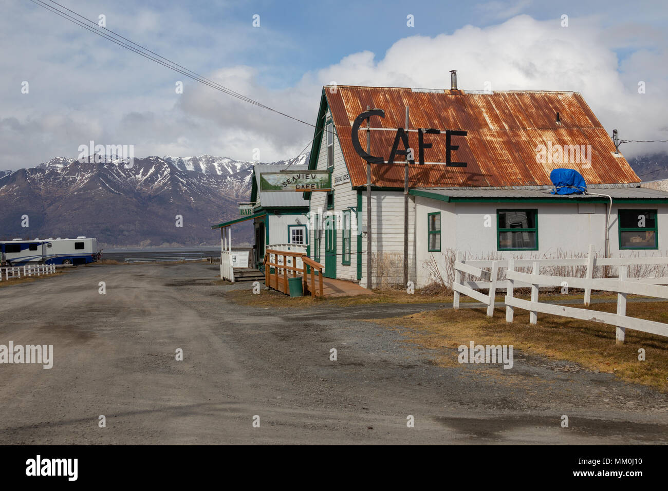 Hope, Alaska. Turnagain Arm. Kenai Pensinsula. Town, Cafe, For Sale
