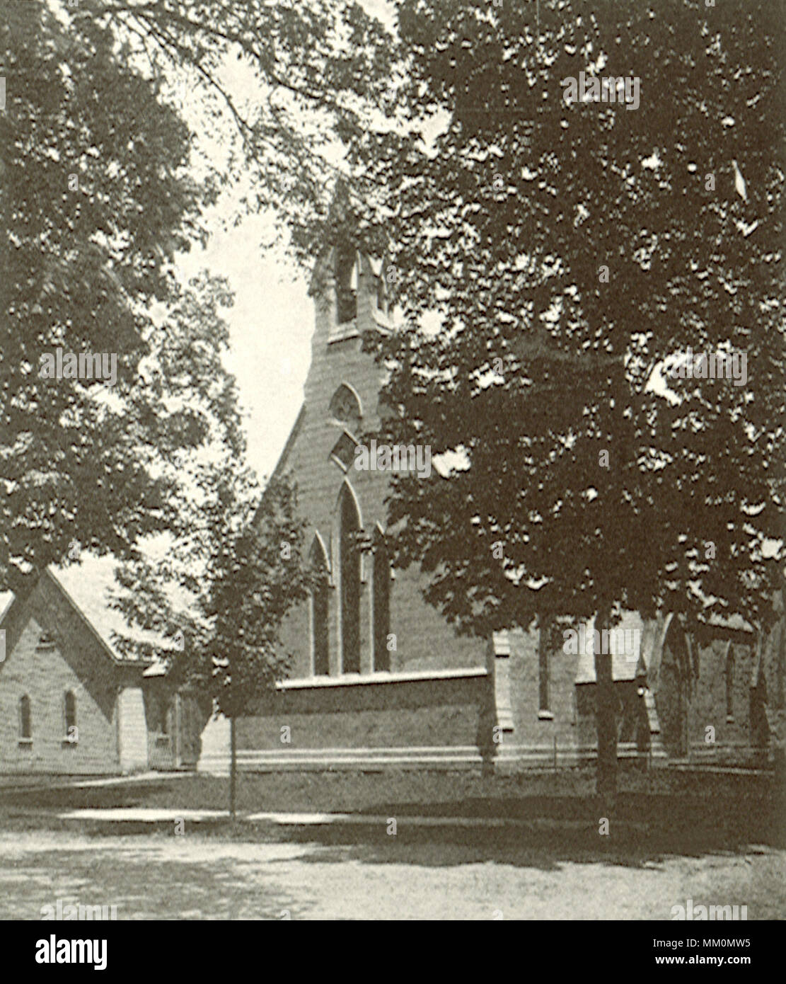 Calvary (Episcopal) Church. Danvers.   1880 Stock Photo