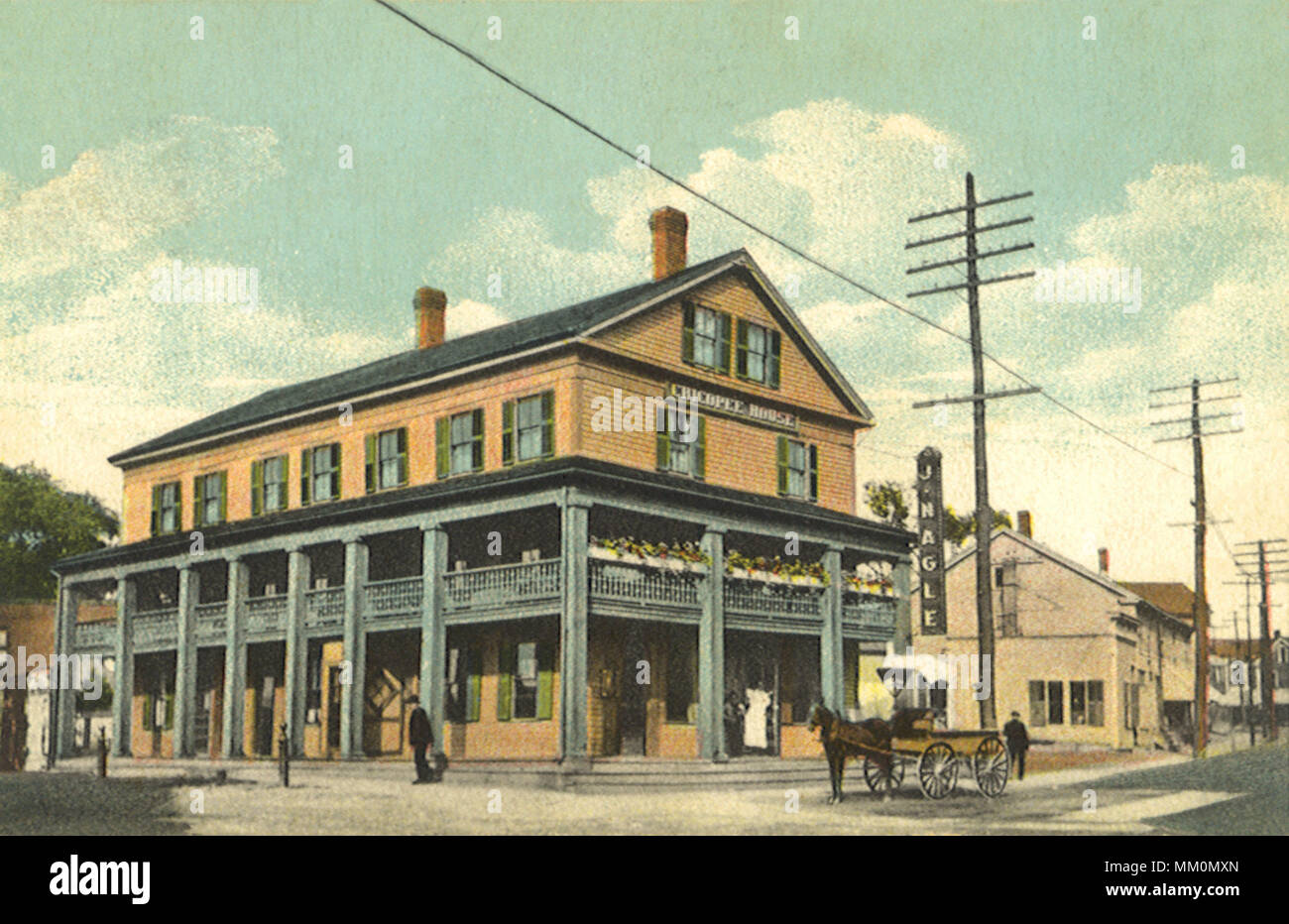Chicopee House Hotel. Chicopee. 1915 Stock Photo