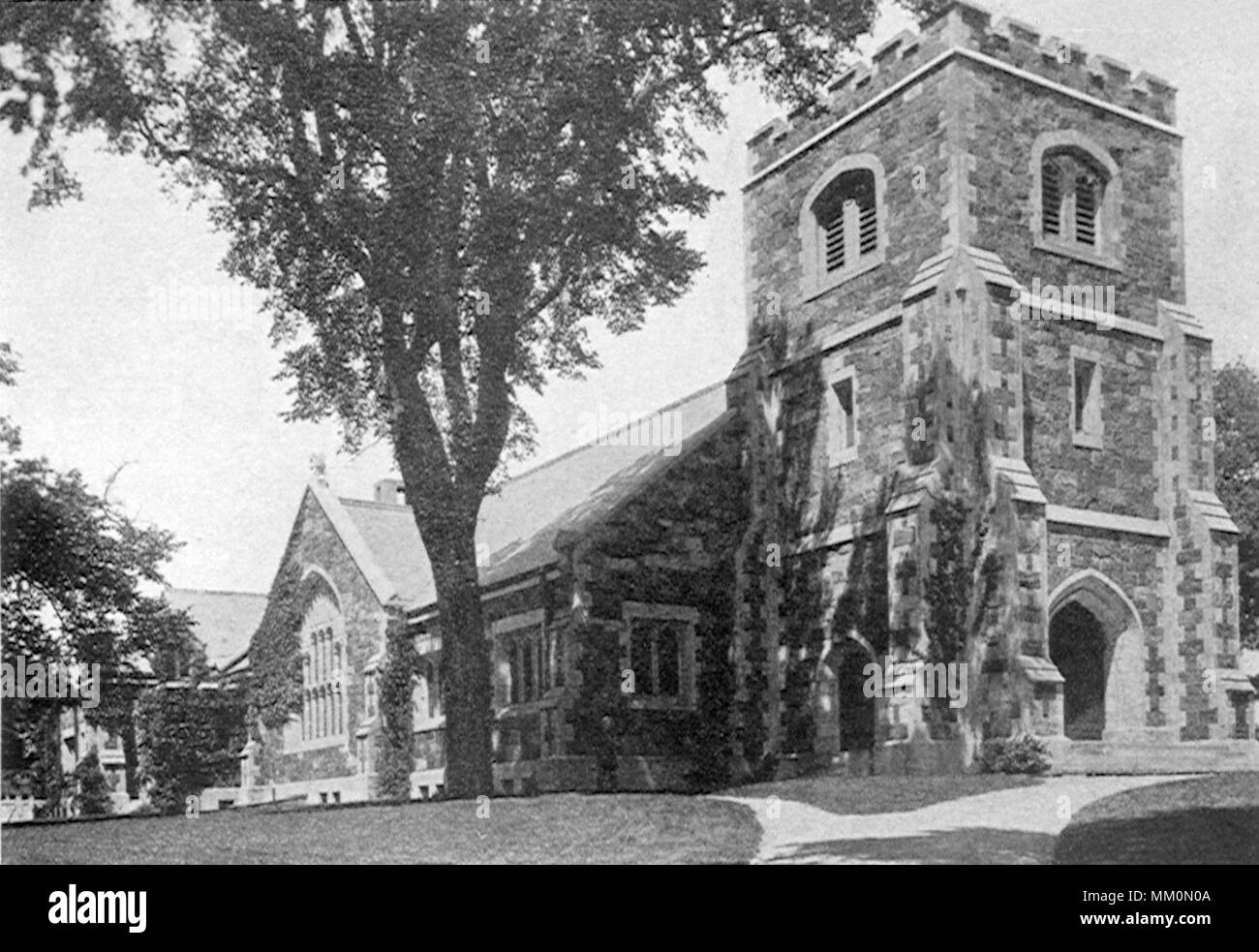 First Church. Newton Center. 1916 Stock Photo Alamy