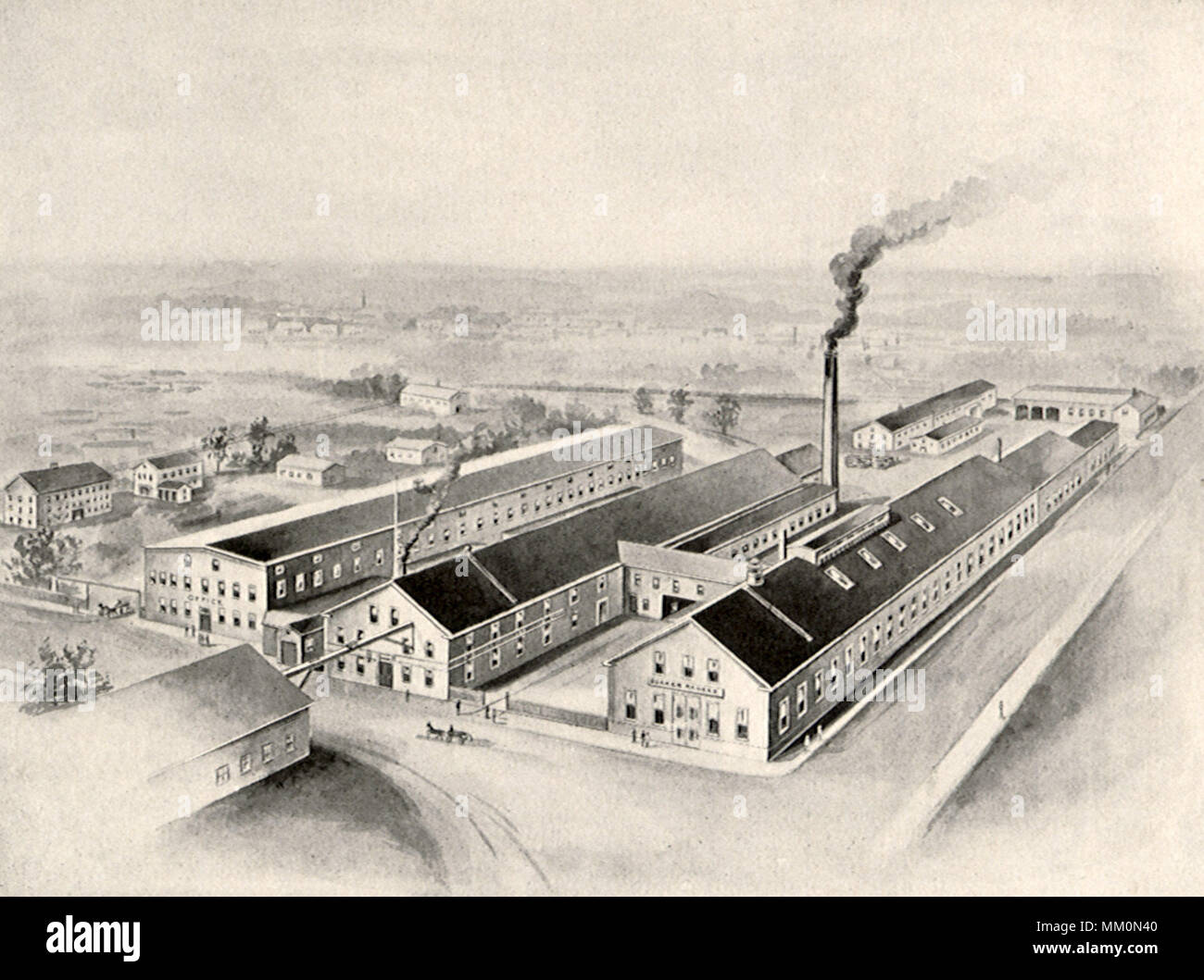 Taunton Iron Works. Taunton. 1899 Stock Photo
