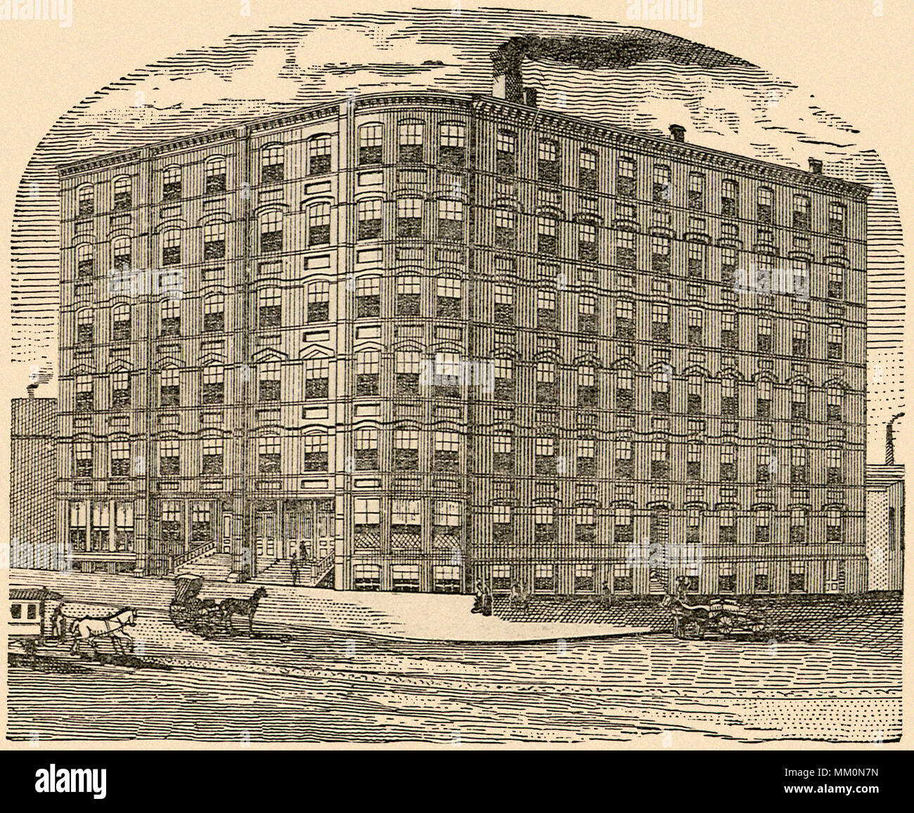 V.K. and A.H. Jones Factory. Lynn. 1886 Stock Photo