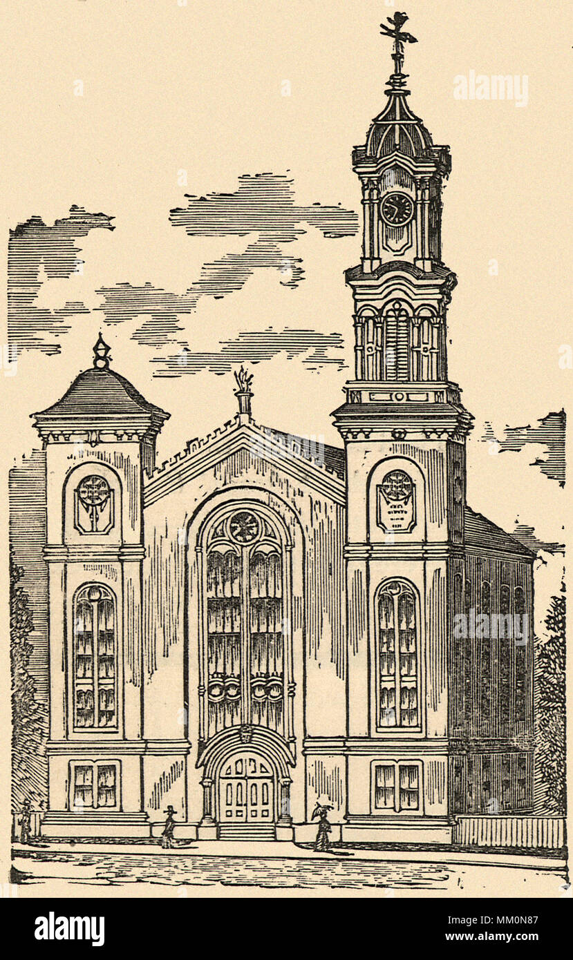 Saint Paul's Methodist Church. Lynn. 1886 Stock Photo