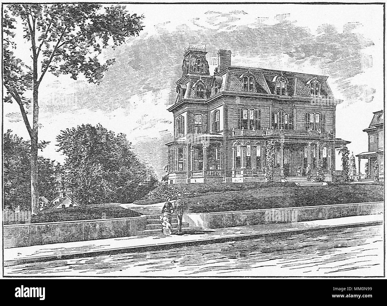 Residence of S. Newhall. 1886 Stock Photo