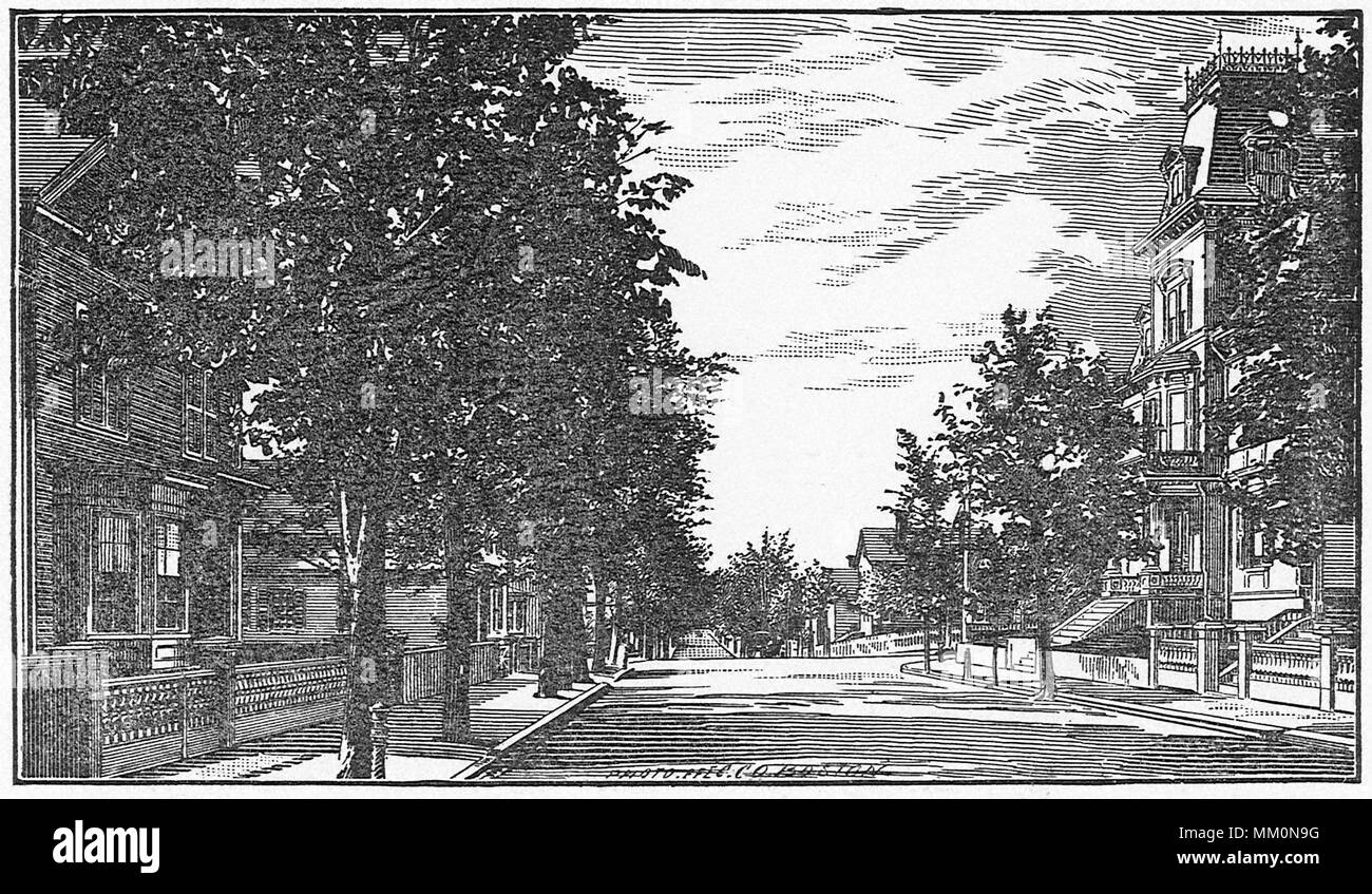 Newhall Street. Lynn. 1886 Stock Photo Alamy