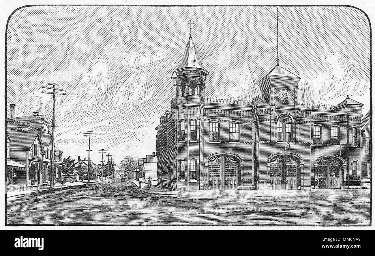 Fayette Street Engine House. Lynn. 1886 Stock Photo Alamy