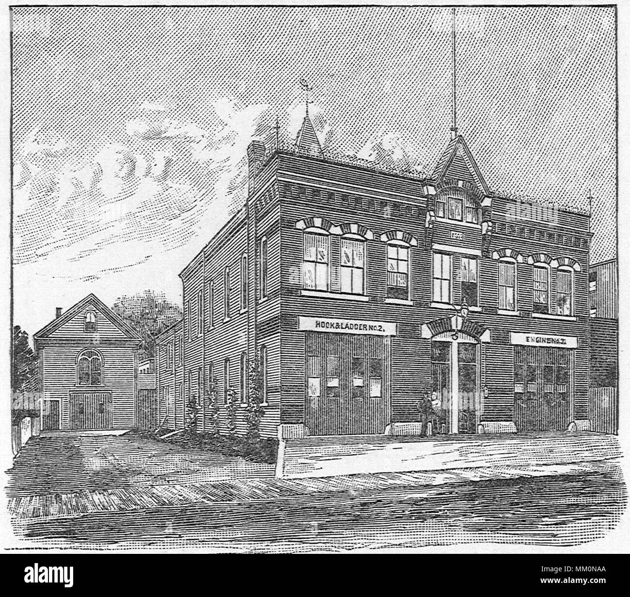 Federal Street Engine House. Lynn. 1886 Stock Photo