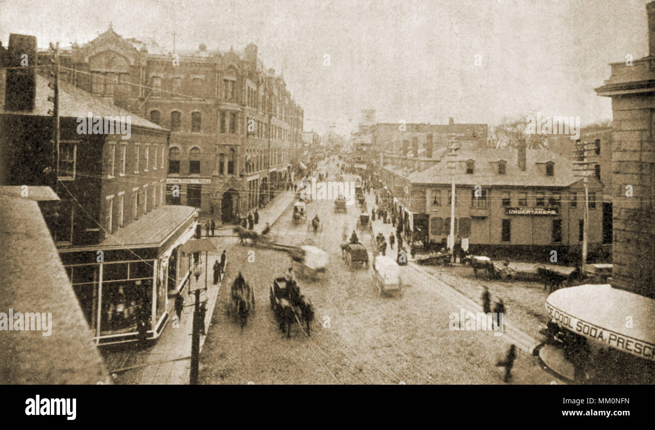 South Main Street. Fall River. 1880 Stock Photo Alamy