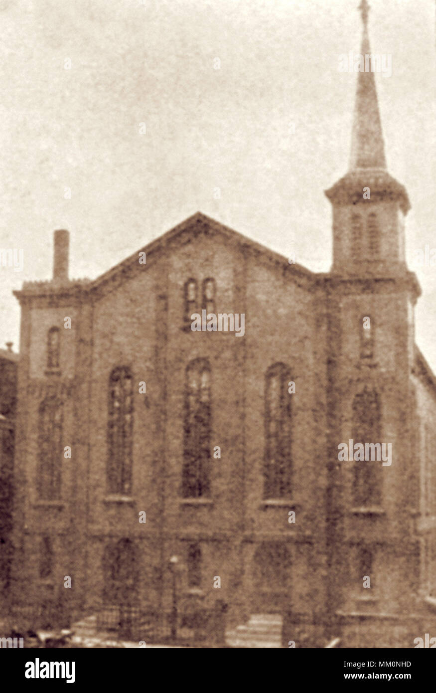 Saint Paul's Church. Fall River.  1880 Stock Photo