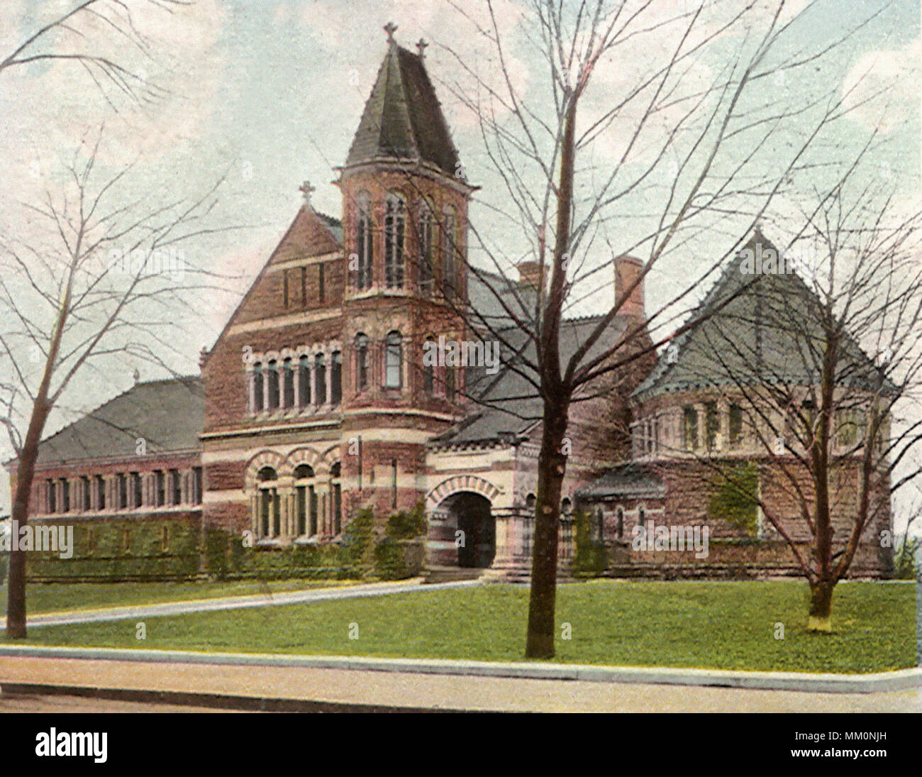 Public Library. Woburn.  1910 Stock Photo