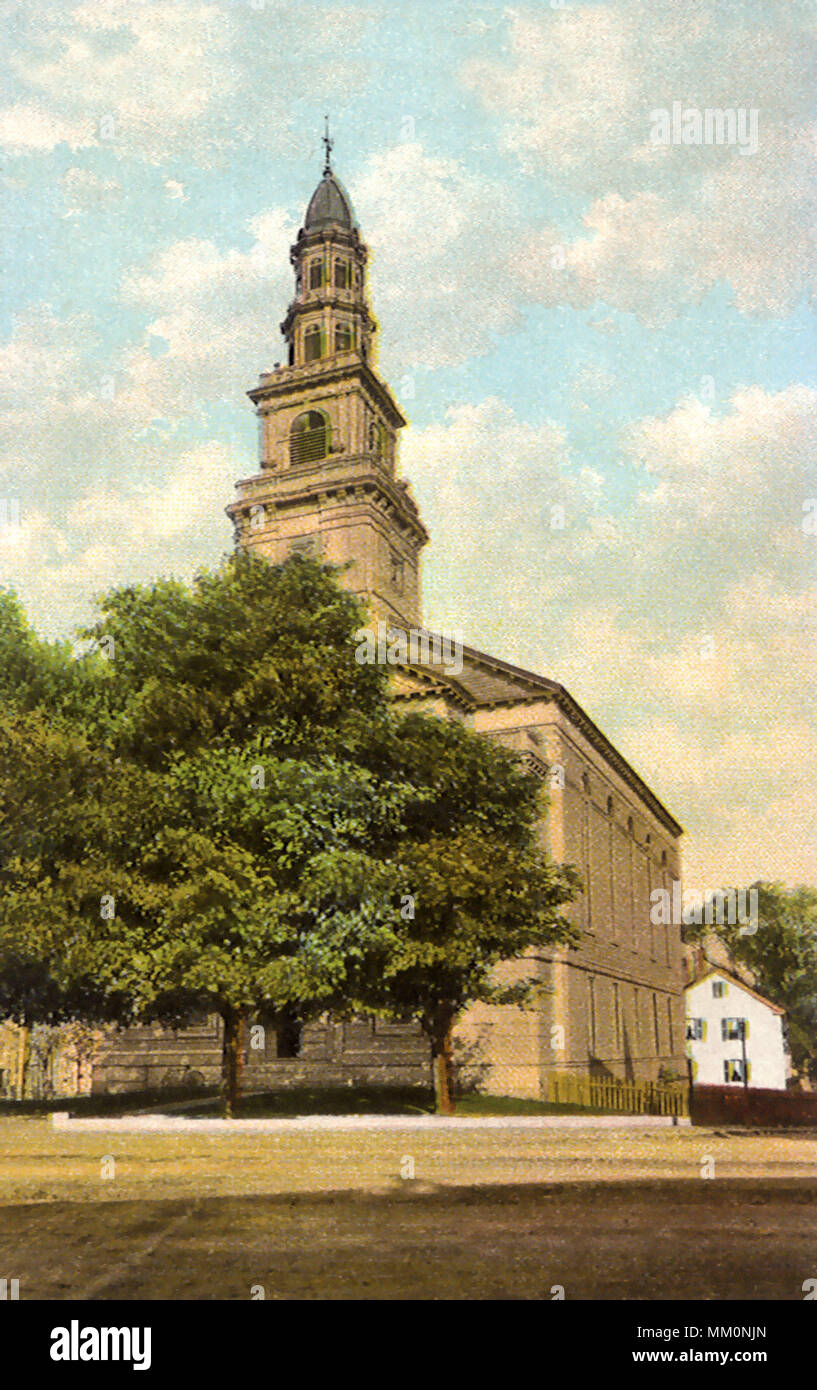 First Baptist Church. Woburn.  1910 Stock Photo