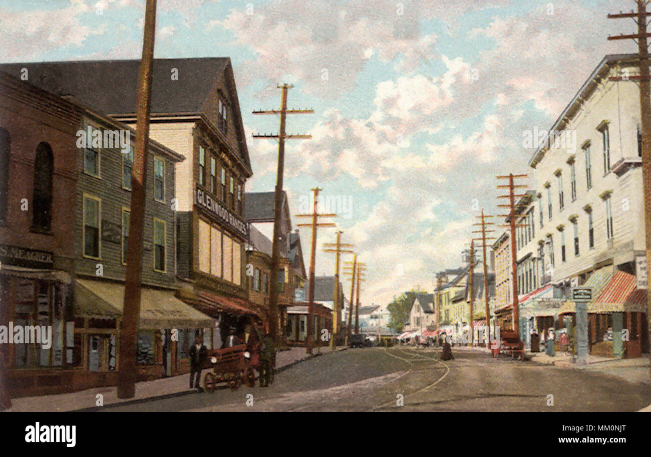 Main Street. Woburn.  1910 Stock Photo