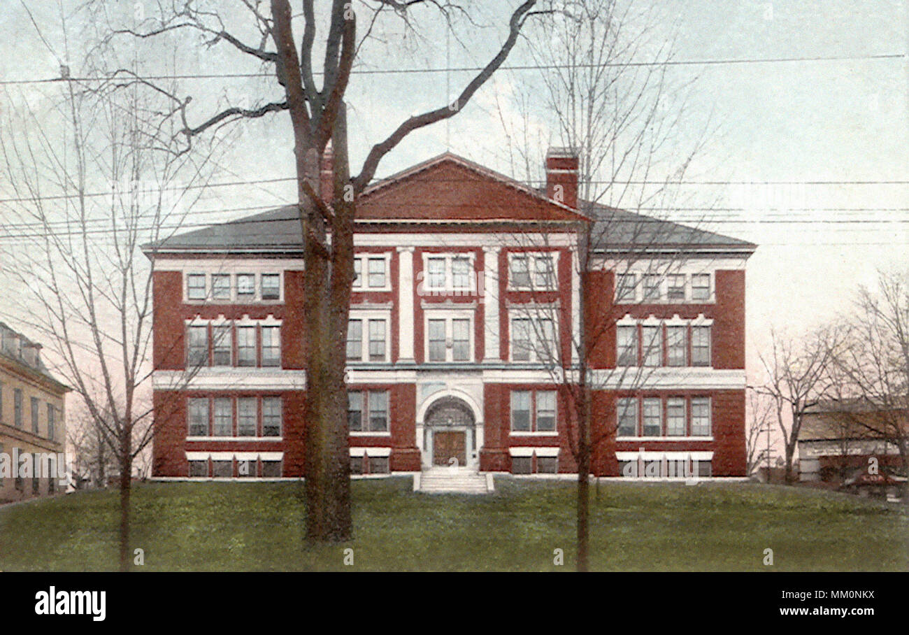 High School. Marlborough.  1910 Stock Photo