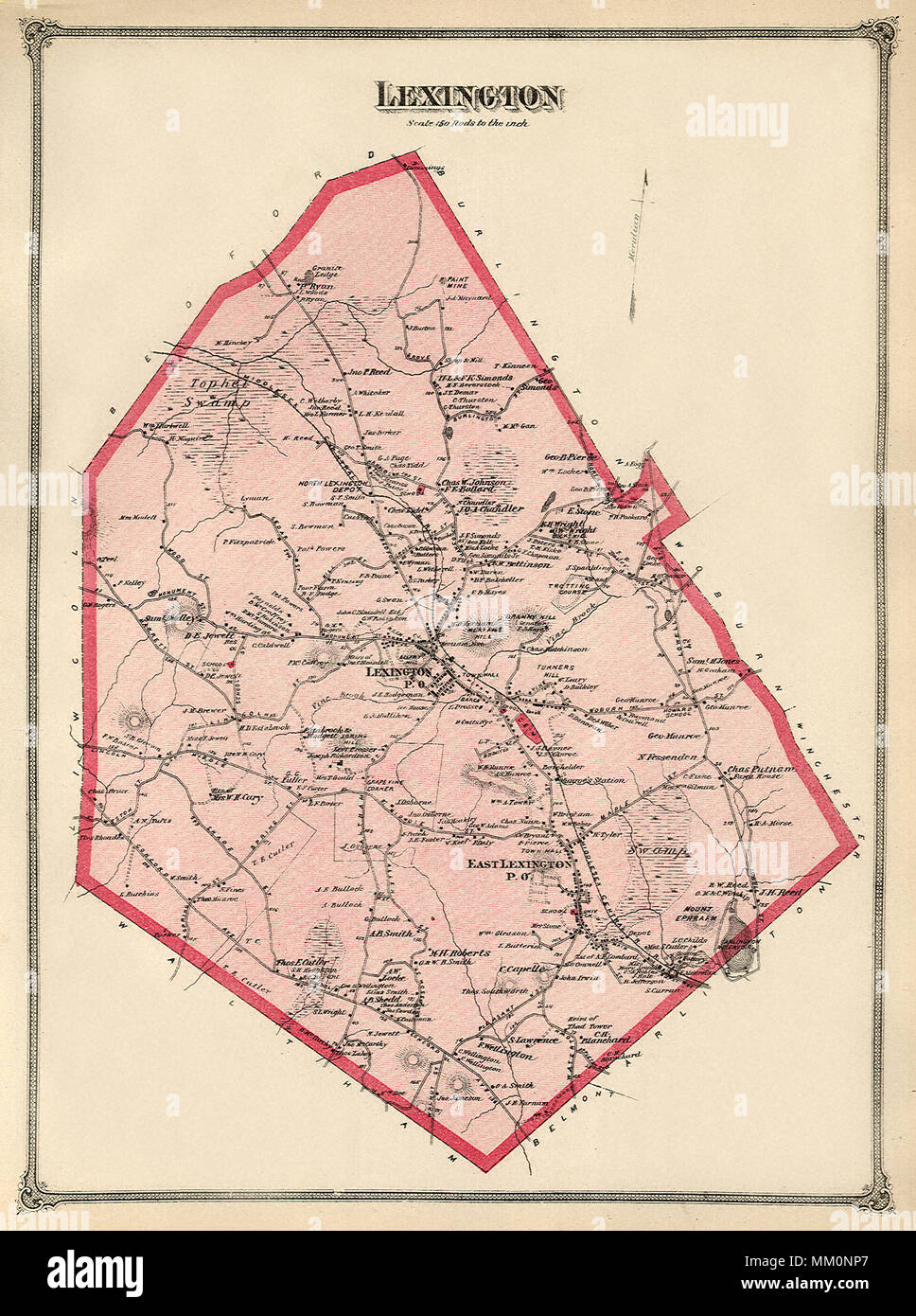 Map of Greater Lexington. 1875 Stock Photo Alamy