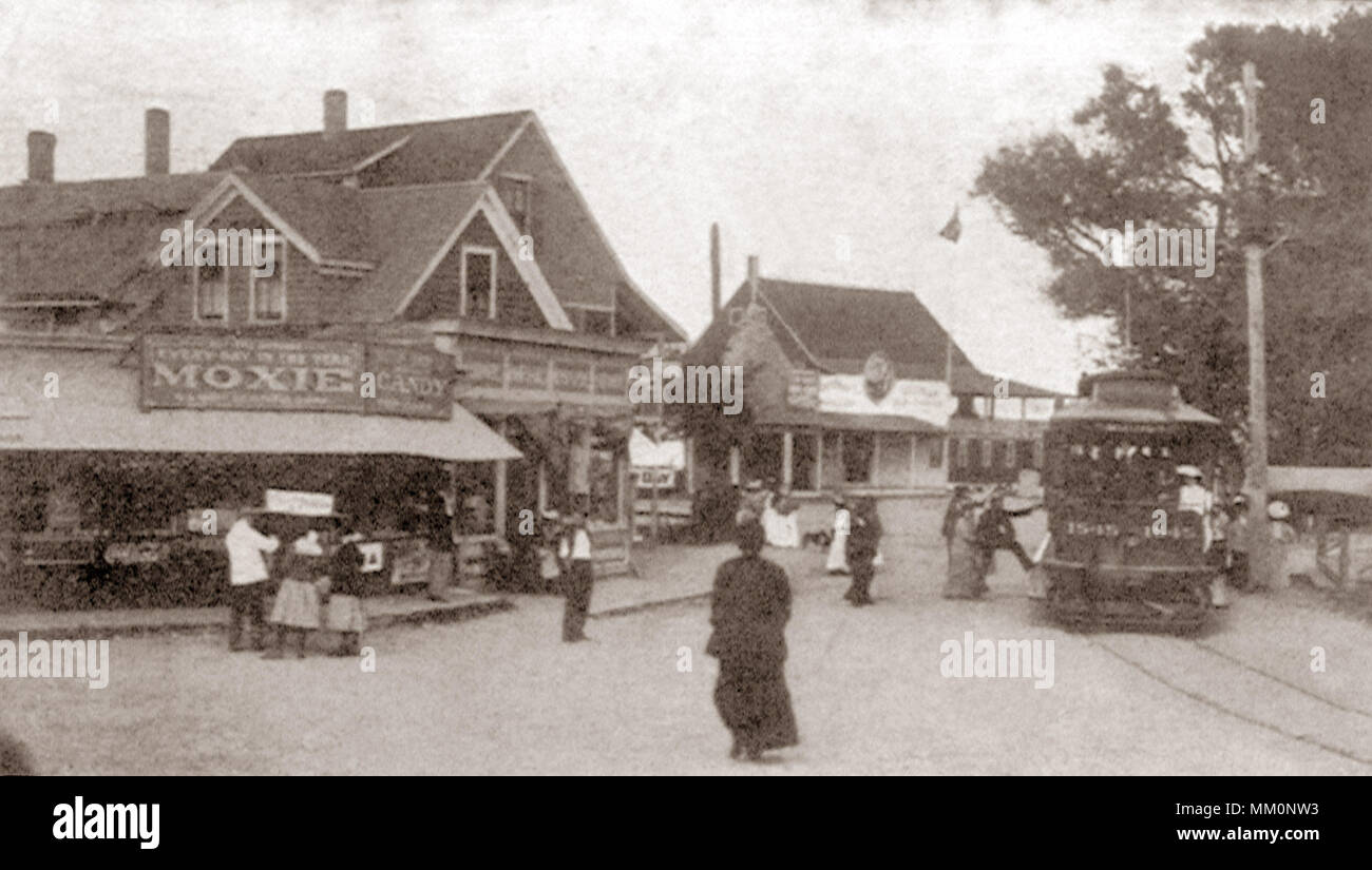Electric Car Terminus. Houghs Neck. 1905 Stock Photo Alamy
