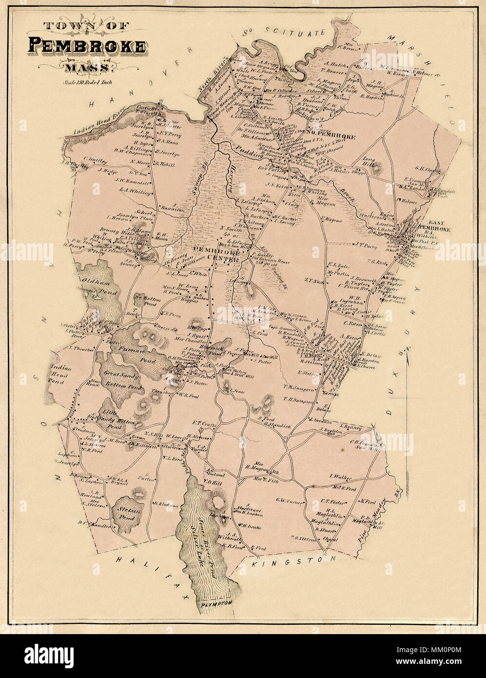 Map of Pembroke. 1879 Stock Photo Alamy