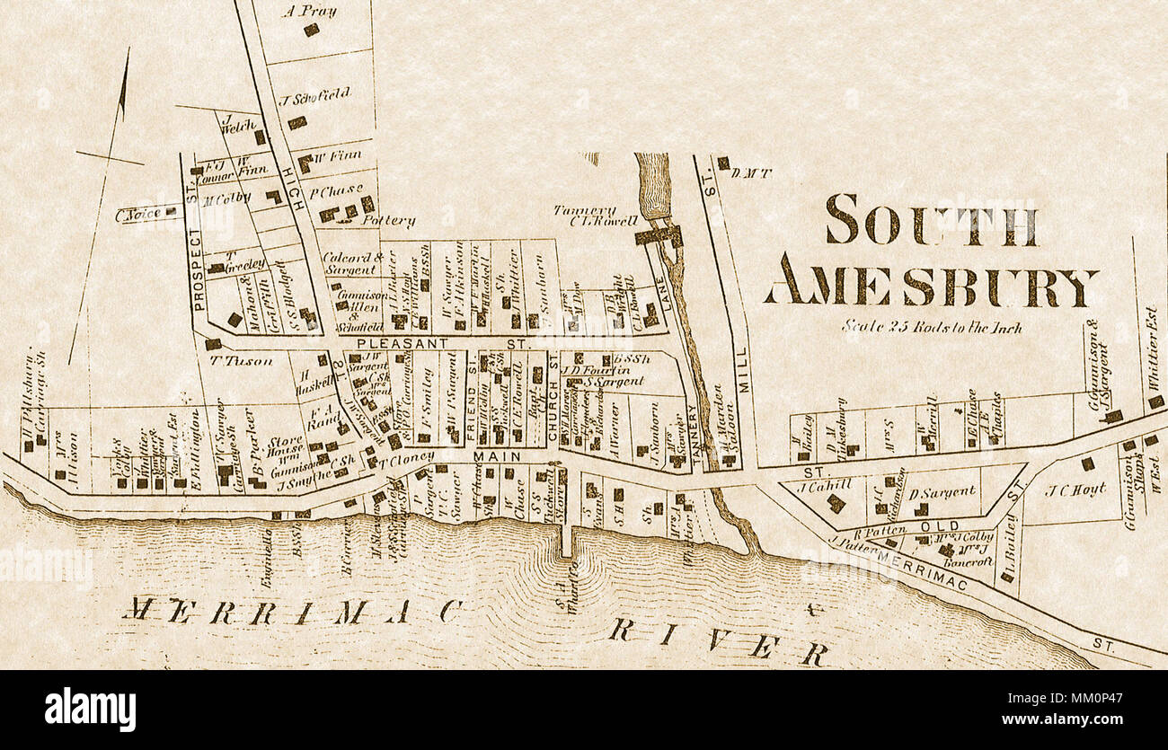 Amesbury massachusetts map hires stock photography and images Alamy