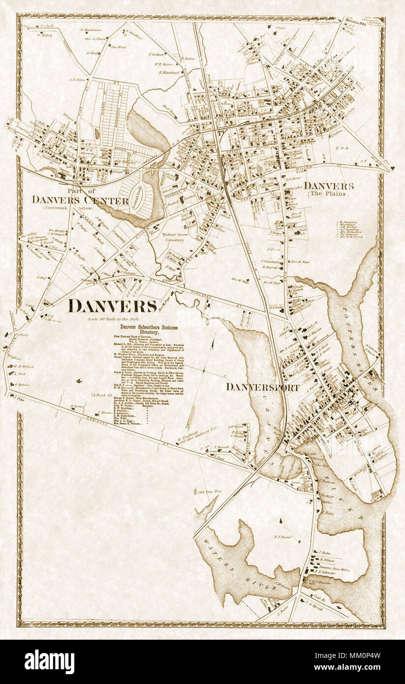 Map Town Of Danvers