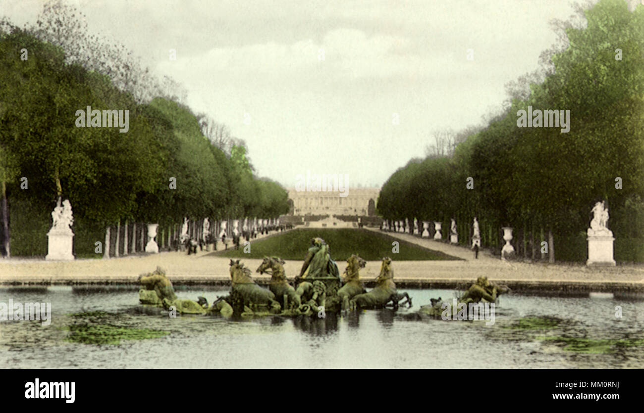 Apollo Basin & Green Carpet. Versailles.1905 Stock Photo Alamy
