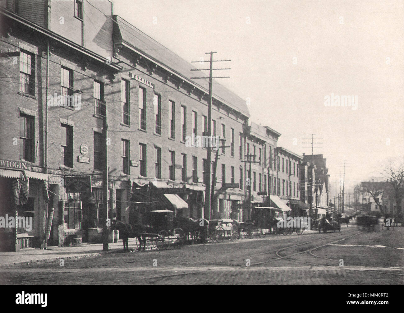 Looking South on Main Street. Auburn. 1900 Stock Photo Alamy