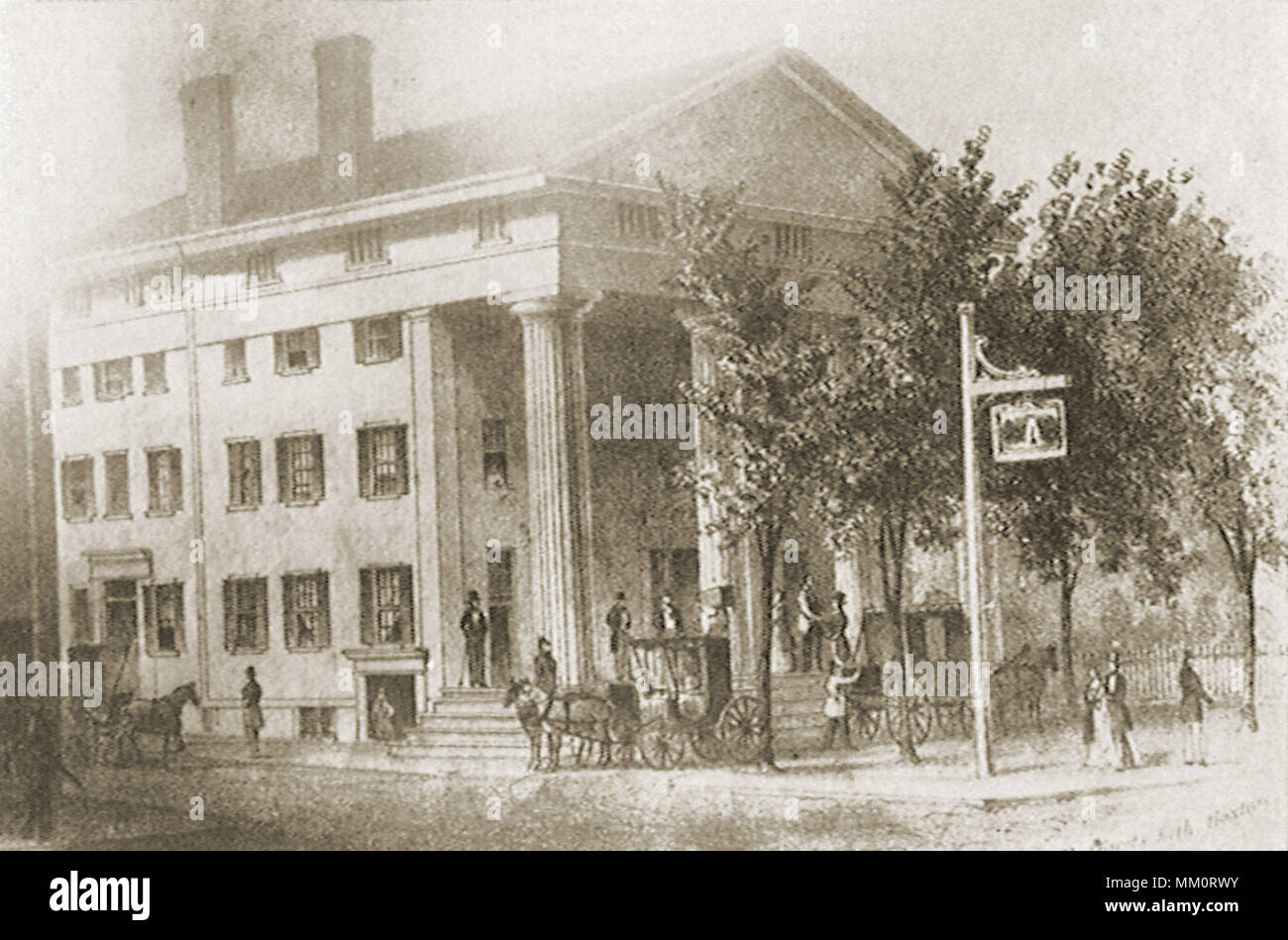 Marshal Thornton House. Saco. 1850 Stock Photo