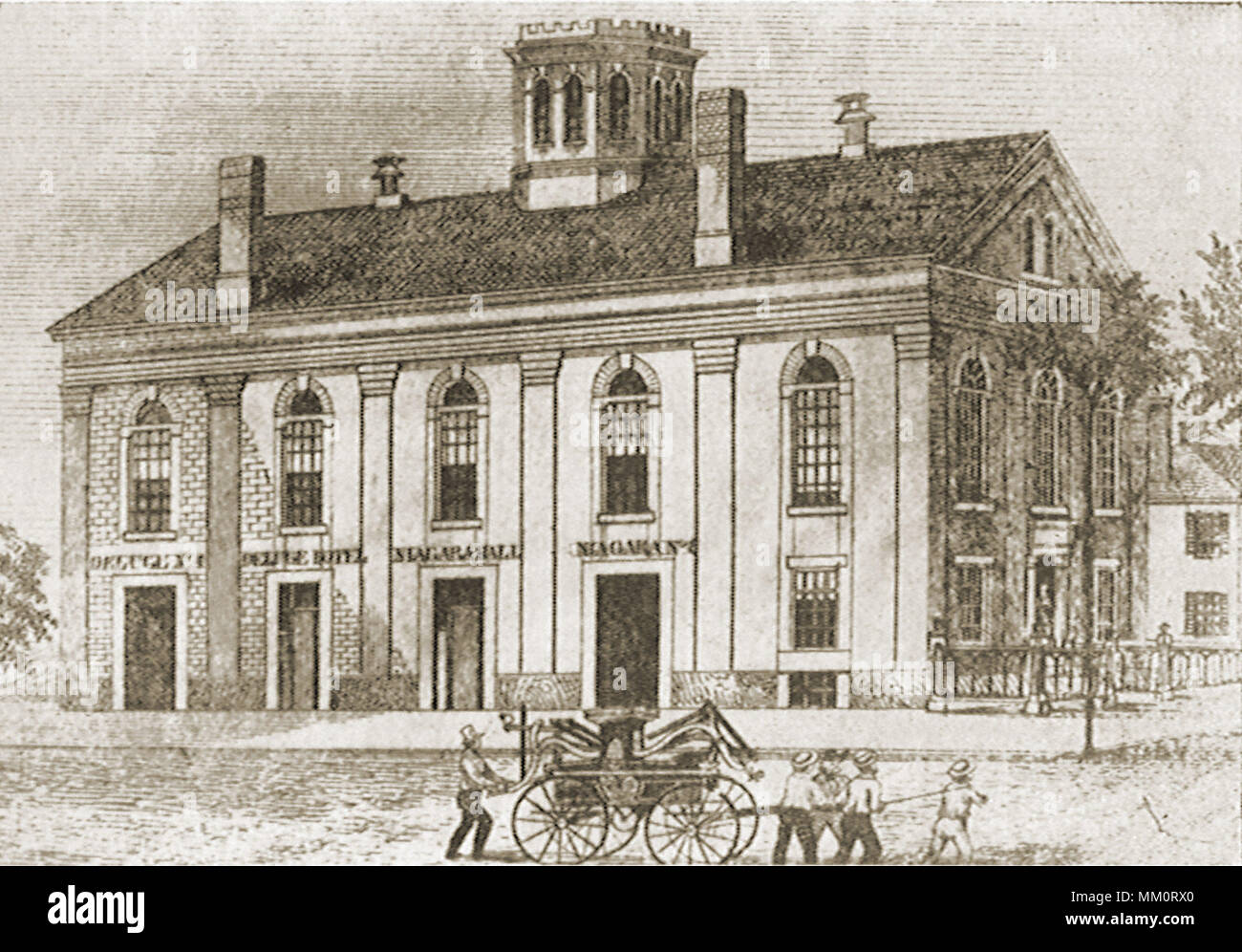 Town Hall. Saco. 1856 Stock Photo