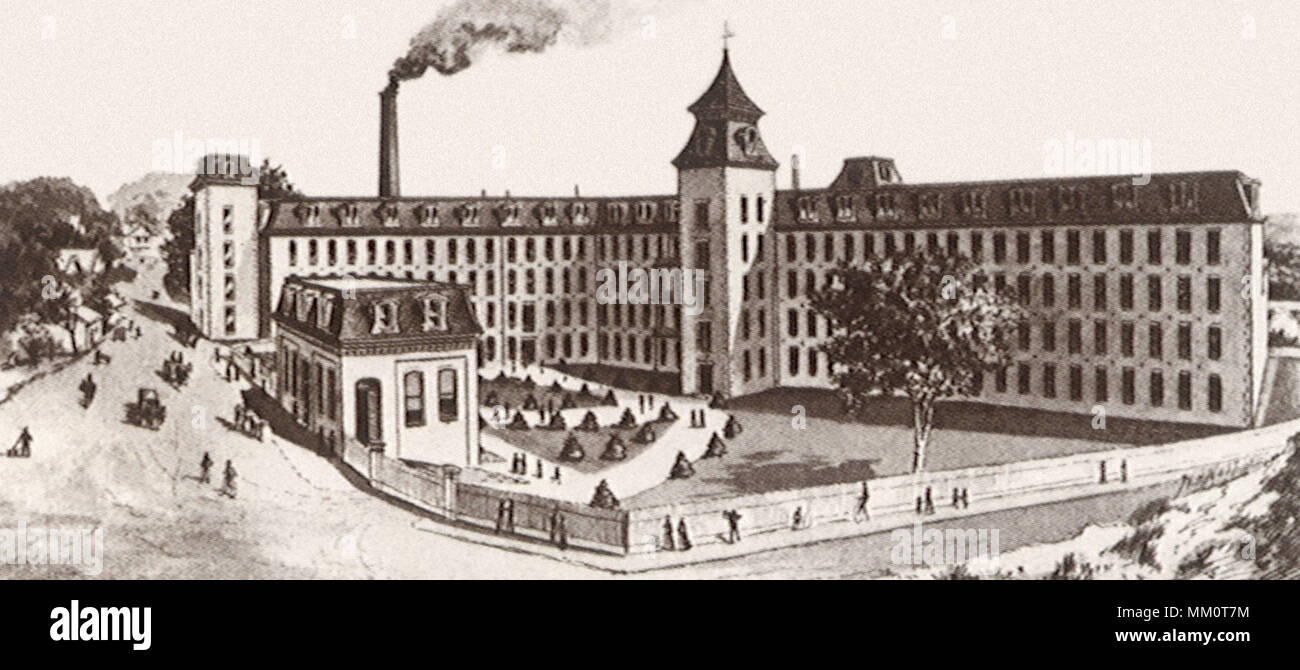 Globe Mill. Woonsocket. 1890 Stock Photo