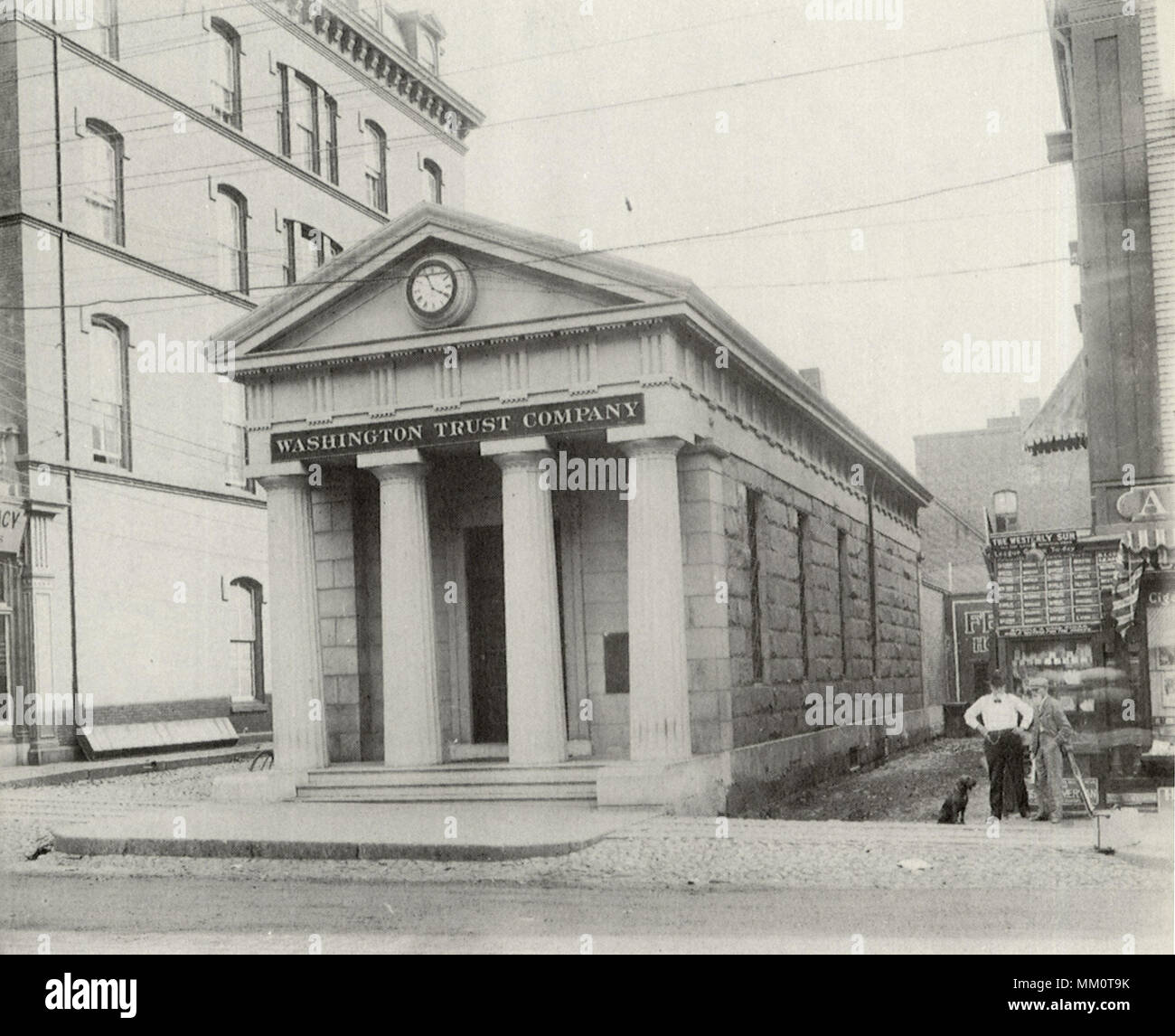 Washington Trust Bank. Westerly. 1920 Stock Photo