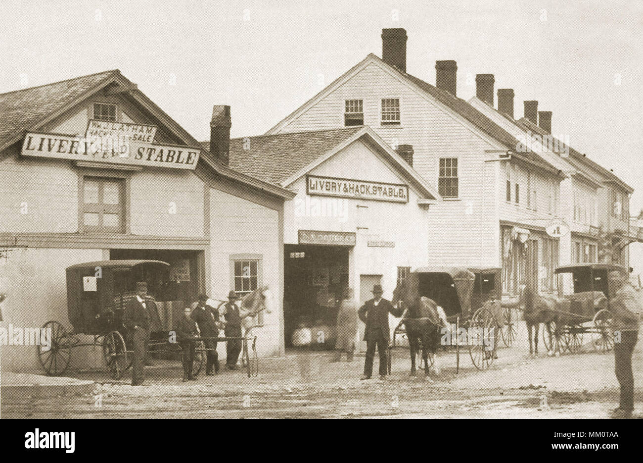 Latham's Stable. Westerly. 1870 Stock Photo