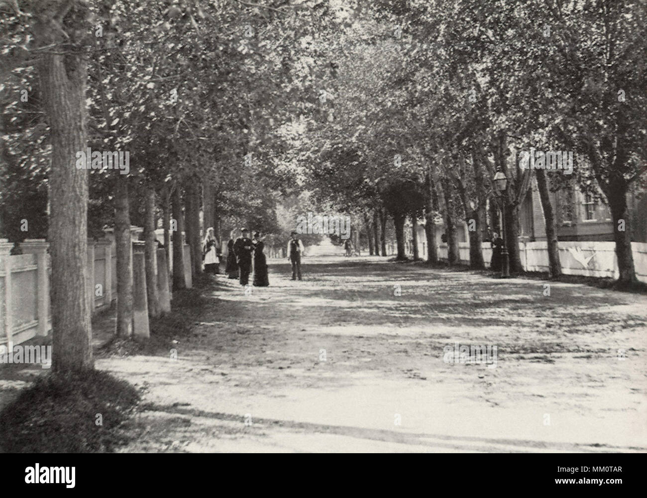 Elm Street. Westerly. 1870 Stock Photo