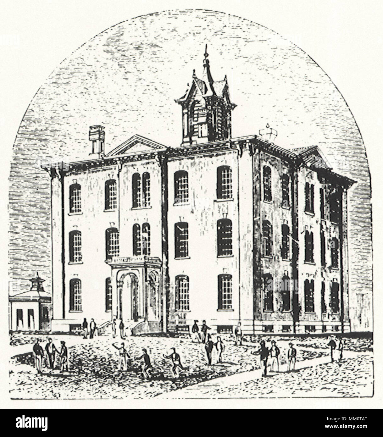 Westerly's First High School. Westerly. 1870 Stock Photo