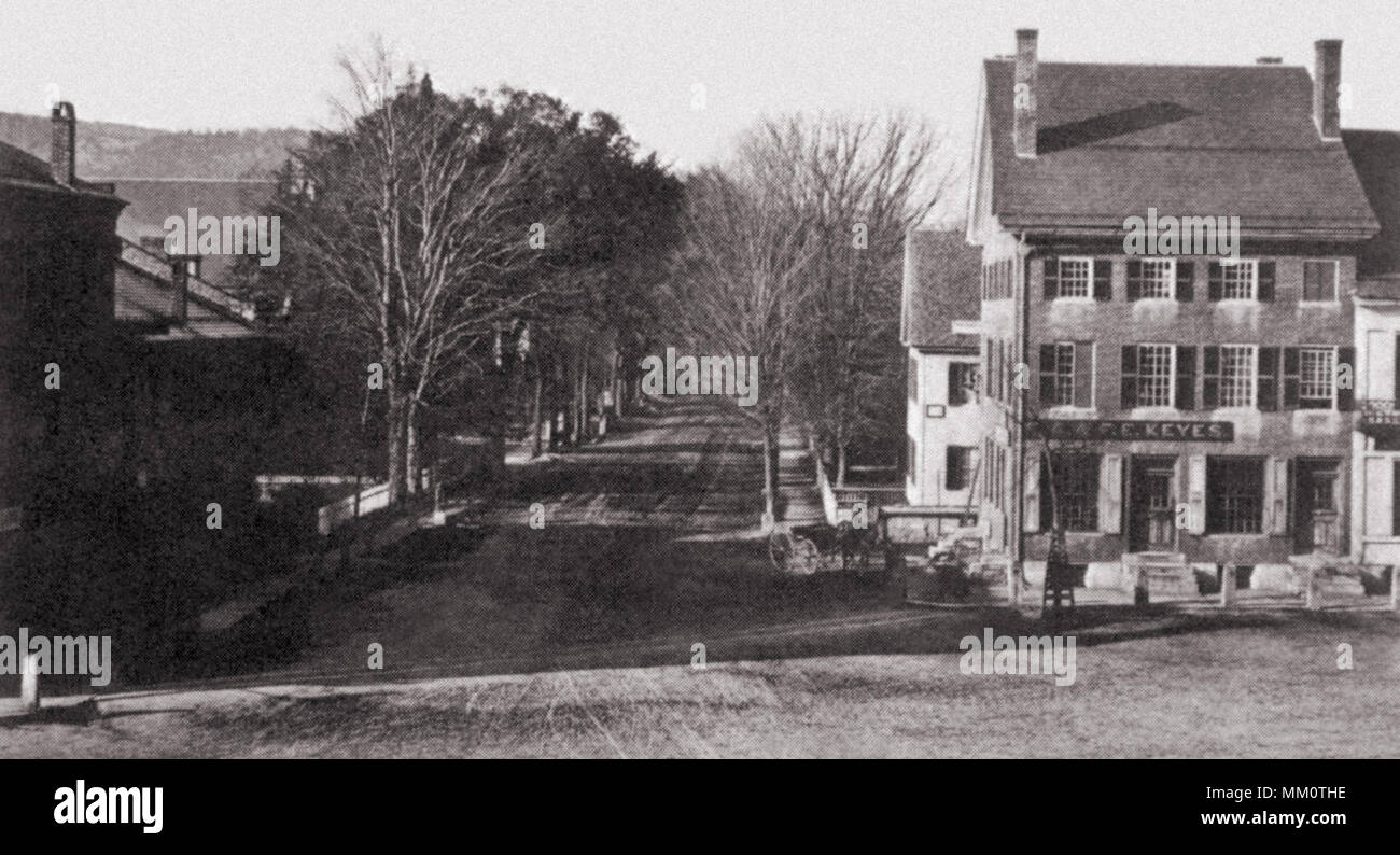 West Street and Keyes Corner. Keene. 1863 Stock Photo Alamy