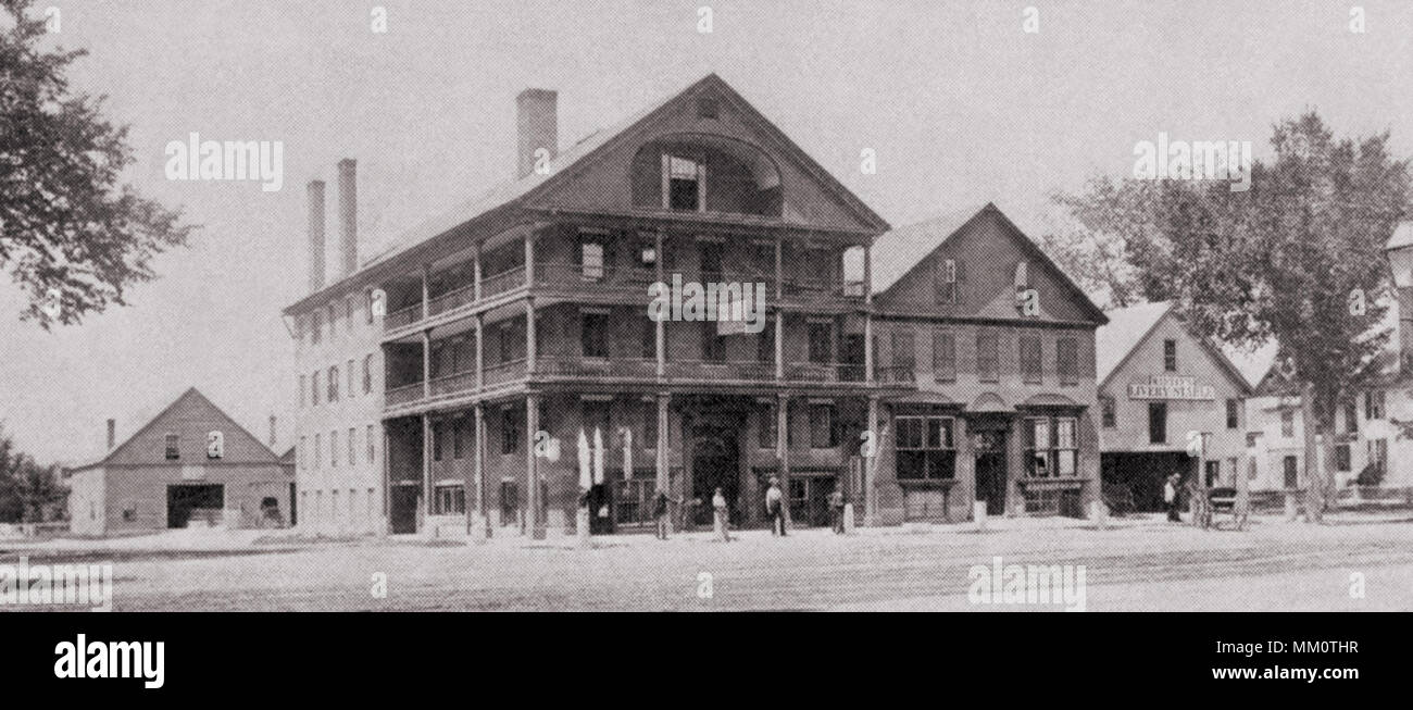 City Hotel (later Hotel Ellis). Keene.  1880 Stock Photo