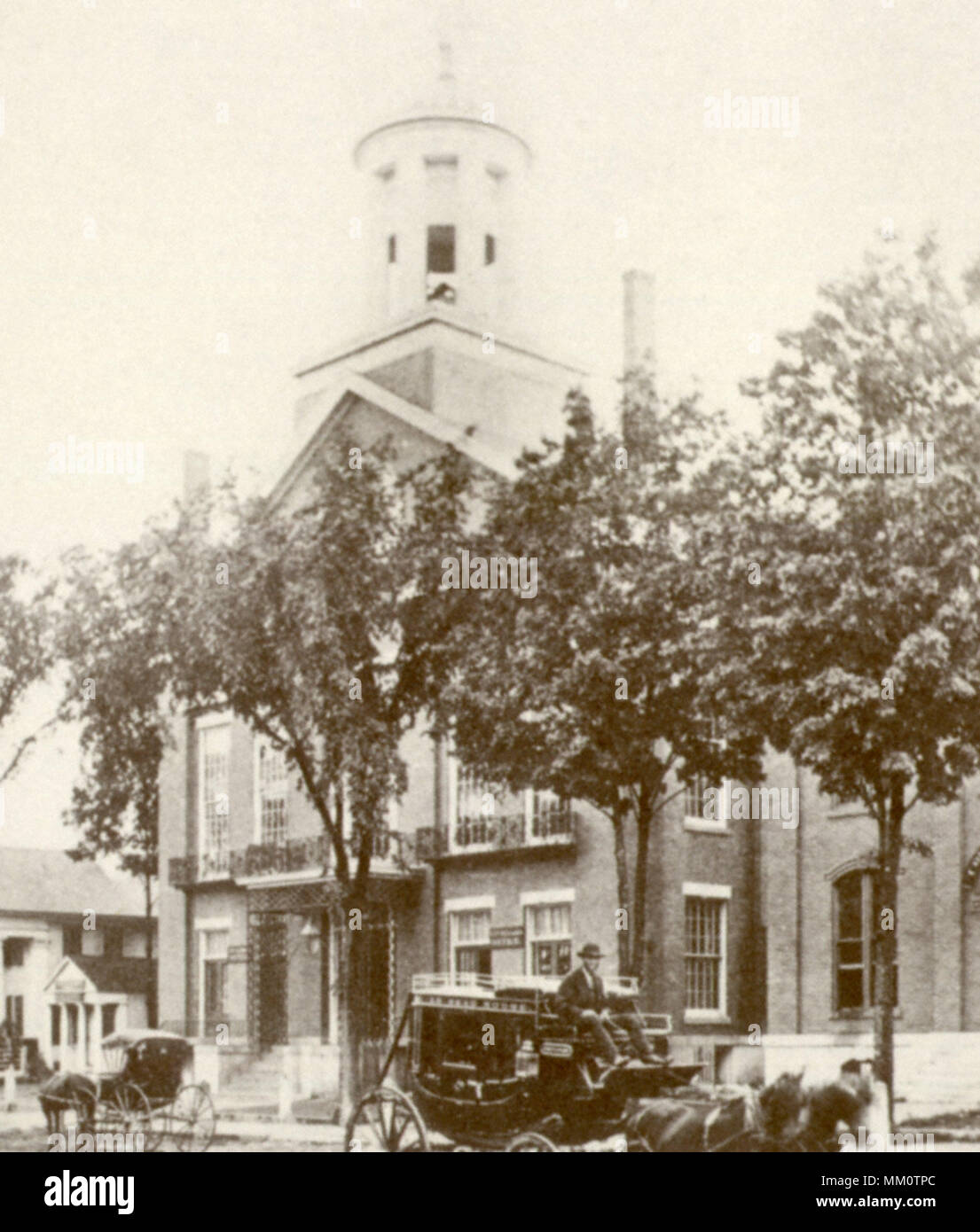 Nashua's first City Hall. Nashua. 1870 Stock Photo Alamy