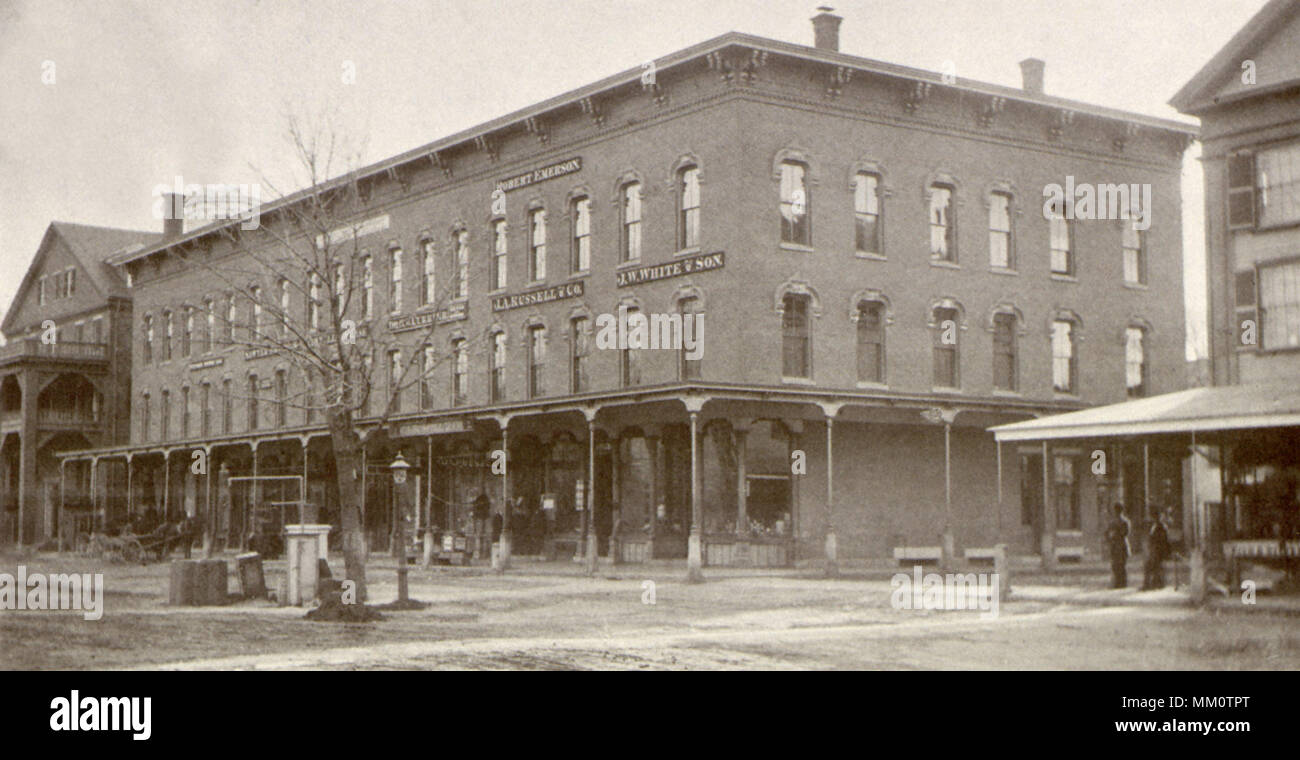 The Merchant's Exchange. Nashua. 1870 Stock Photo