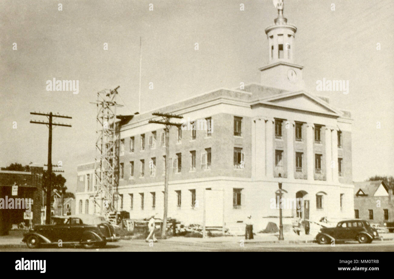 The New City Hall nears completion. Nashua. 1939 Stock Photo Alamy