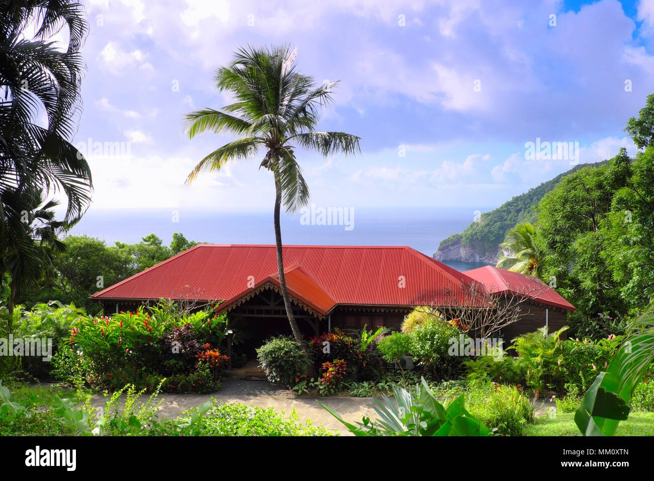 Villa of the botanical garden of Deshaies called Coluche villa