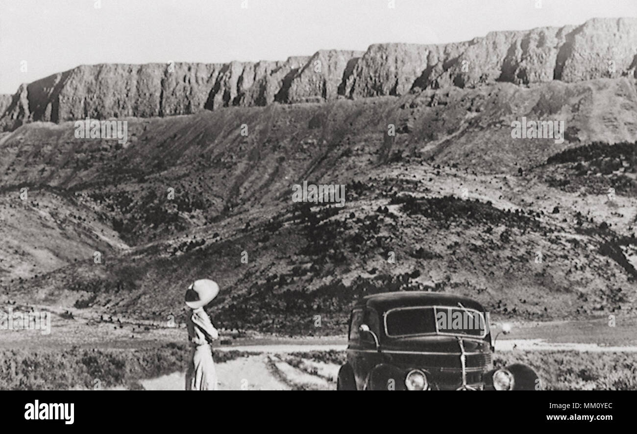 View of Abert Rim near Lakeview. 1920 Stock Photo