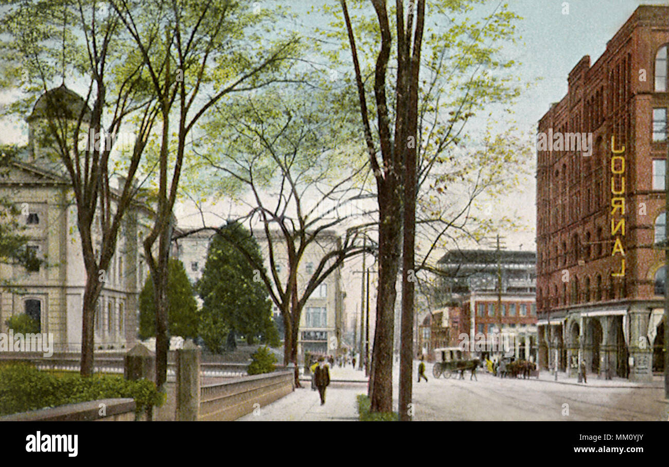 Fifth Street and Post Office. Portland. 1910 Stock Photo Alamy
