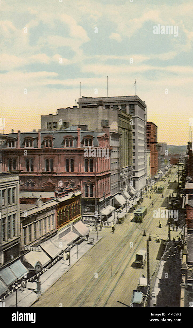 View of Third Street. Portland. 1914 Stock Photo