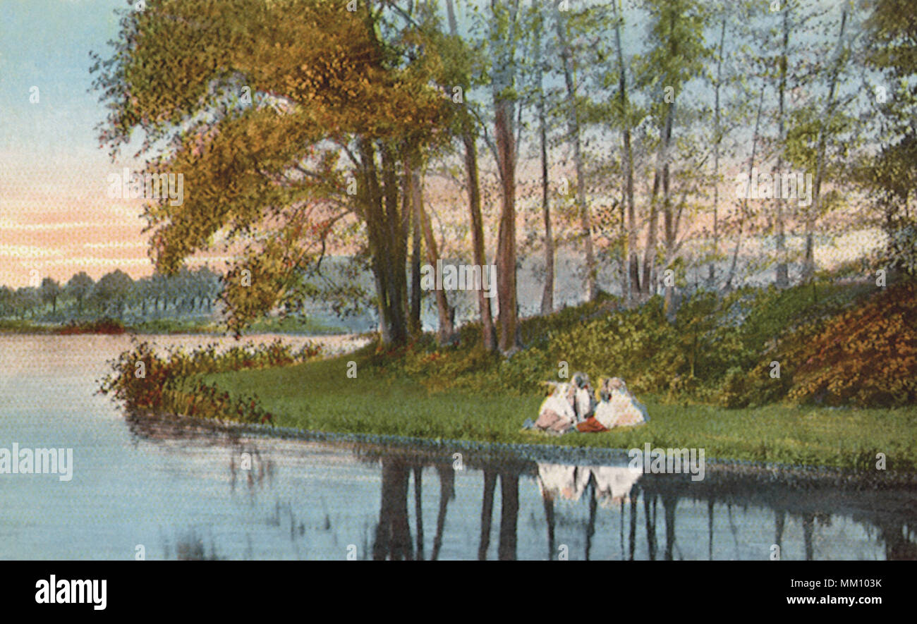 View at Beardsley Park. Bridgeport. 1918 Stock Photo Alamy