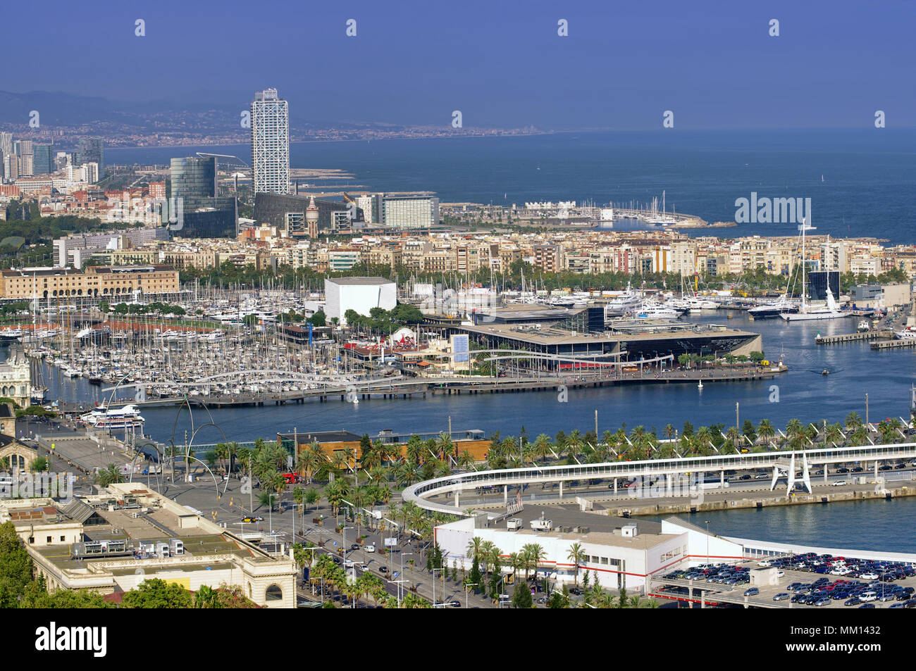 Barcelona cityscape view in Spain Stock Photo - Alamy