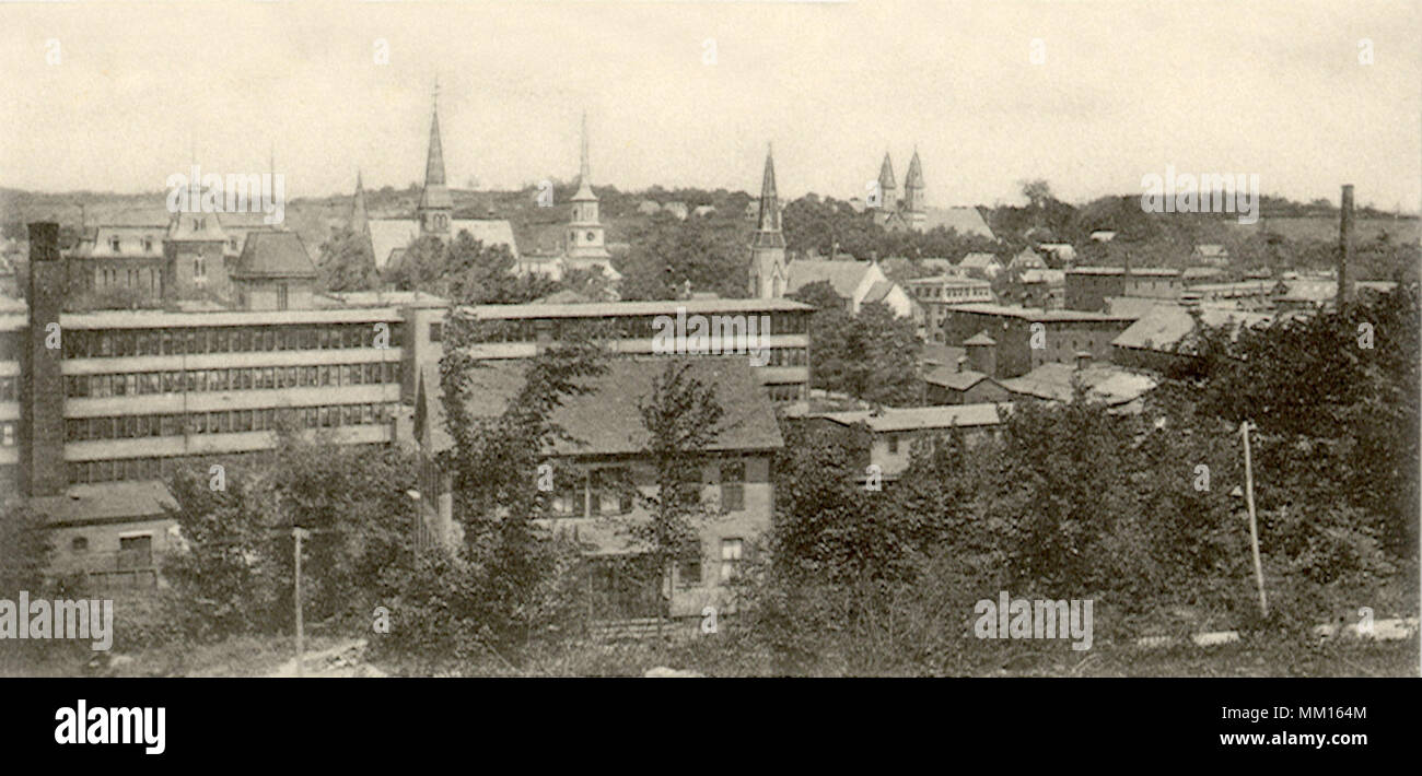 View from Bellevue. Hudson. 1905 Stock Photo