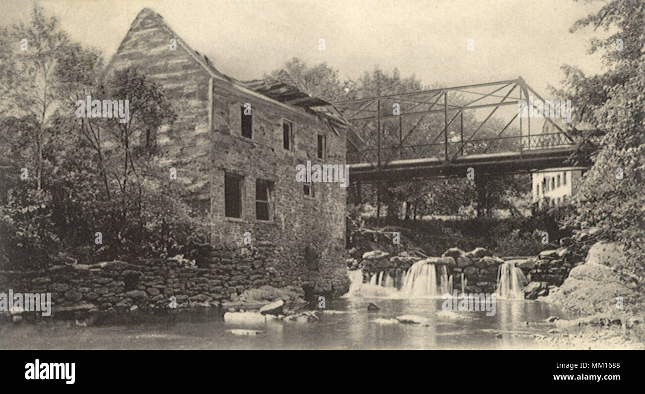 Old Stone Mill. Turner's Falls. 1906 Stock Photo Alamy