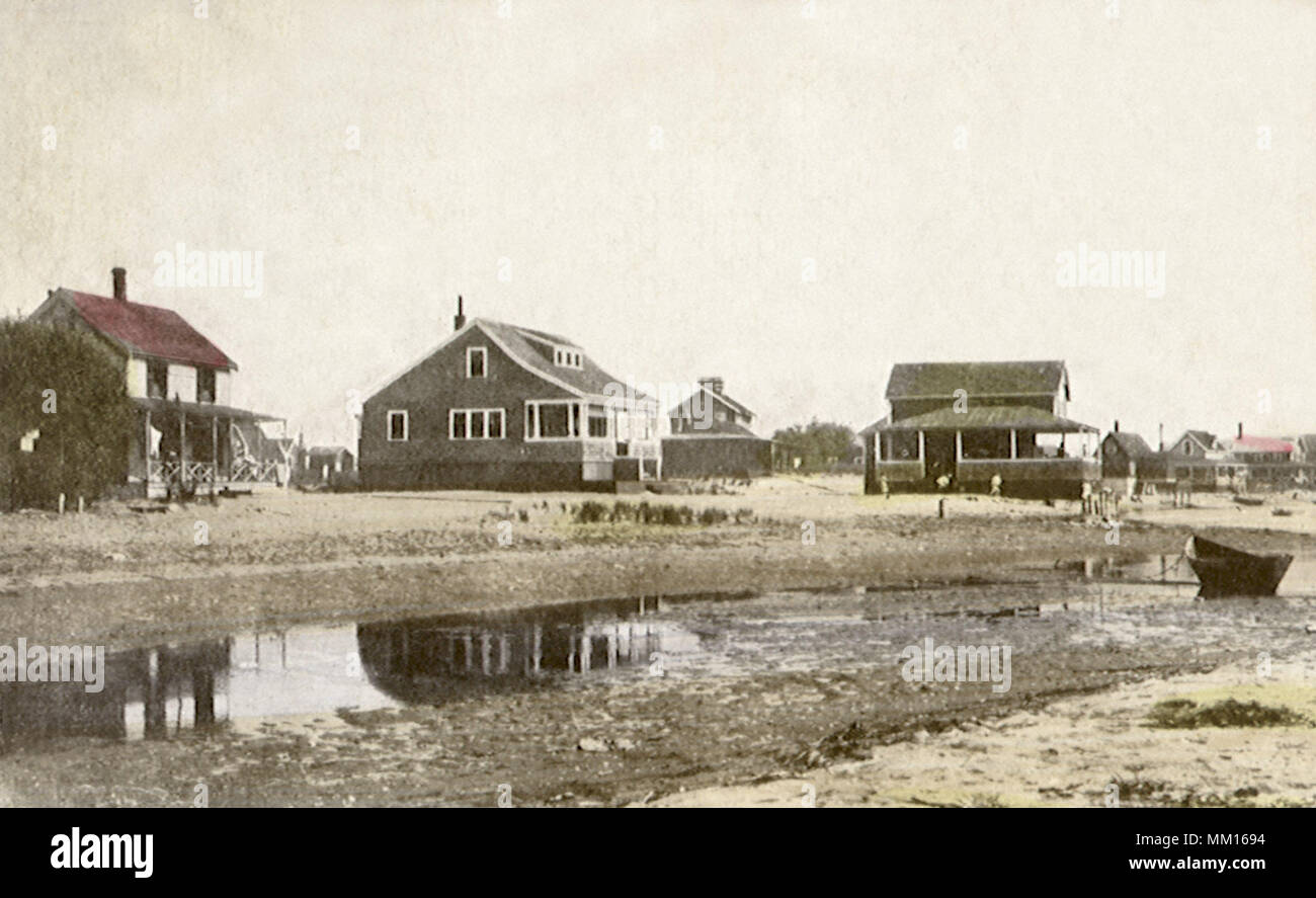 Dyke Cottage. Plum Island. Newburyport.  1910 Stock Photo